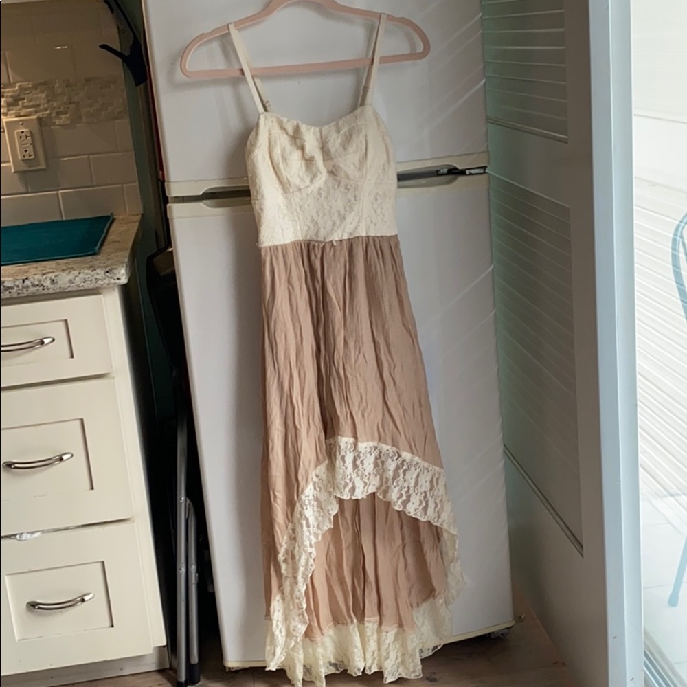 As U Wish lace top and trim long dress